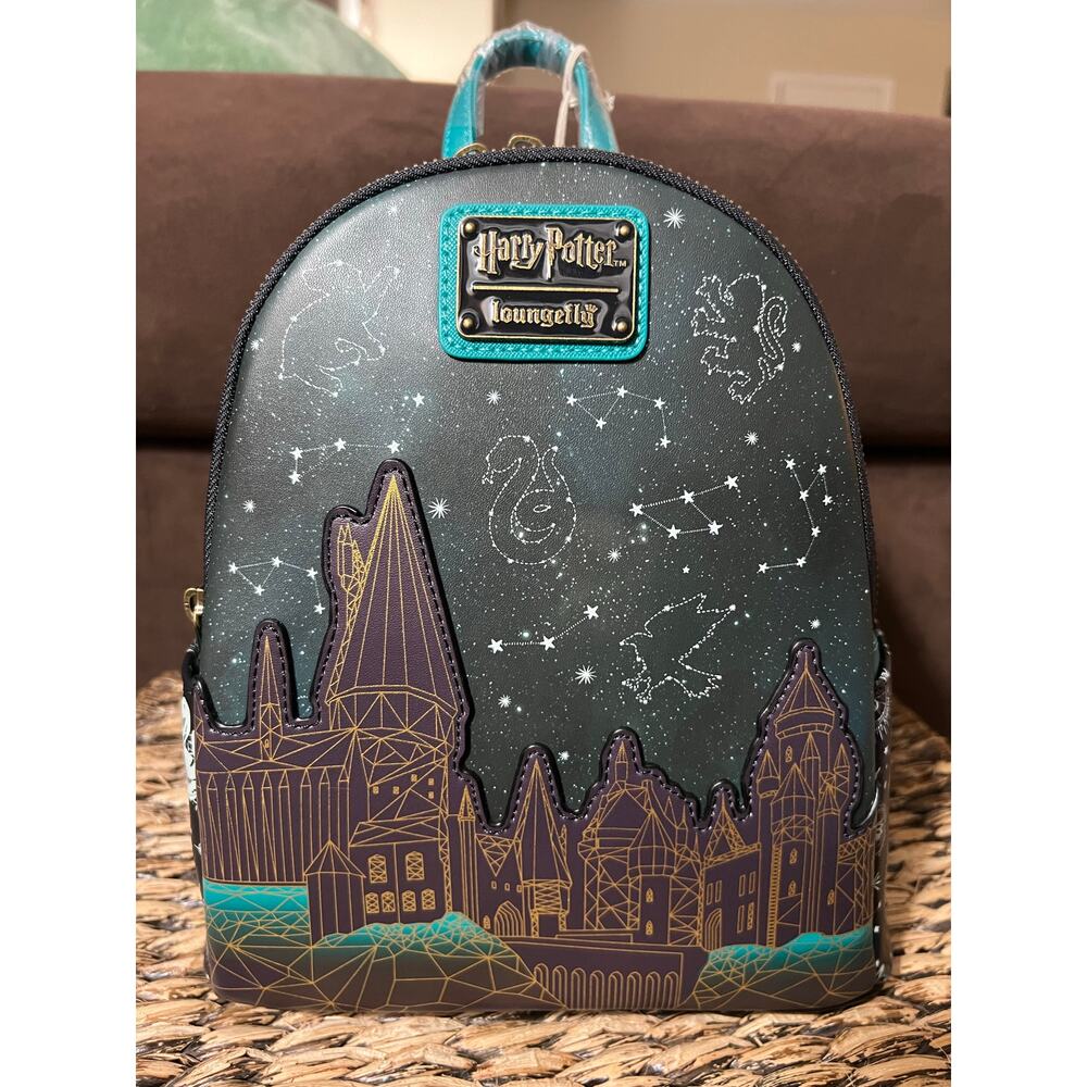 Loungefly Harry Potter Hogwarts Castle Constellations Glow-in-the-Dark Mini Back